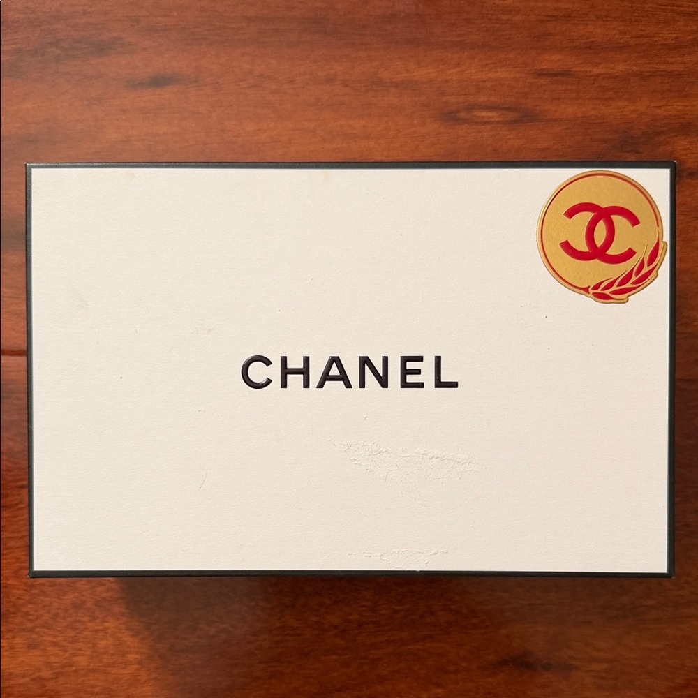 CHANEL Cream Box with Red Emblem